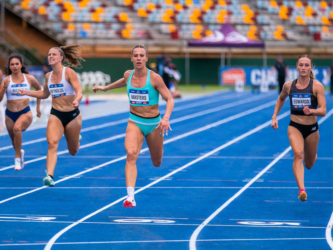 Athletes Crossing Finish Line